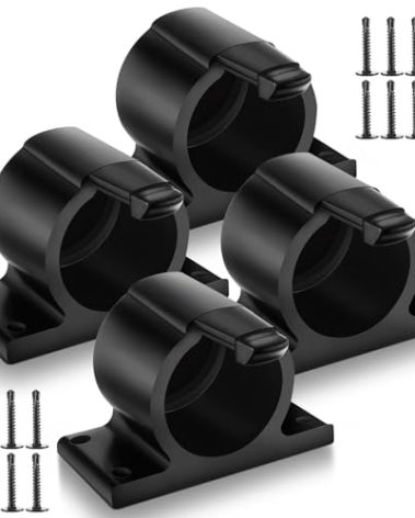 Tellegloww 4 Pcs 7-Way Round Trailer Plug Holder Harness Plug Protector 7 Pin Trailer Cover Holder for Towing