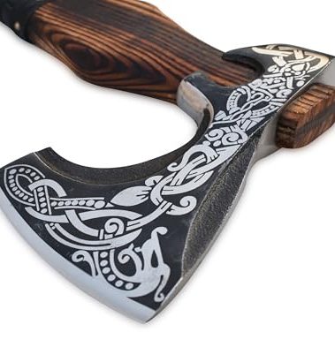 GLADIUS CRAFTS | Exquisite Handmade Viking Axe - Ideal for Collectors & Enthusiasts | Authentic, Artisan-Crafted | Medieval Styled Axe with Durable and Robust High Carbon Steel (GC-AX05)