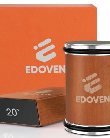 Rolling Knife Sharpener Kit - Beech Wood Magnetic Rolling Sharpener for Knives with 15 & 20 Degree Angles - Elegant Gift for Chefs & Cooks - Knife Sharpening Kit for Kitchen & Pocket Knives