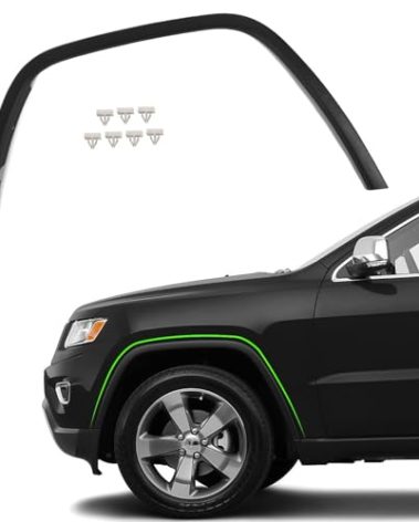 JOLONG Front Left Fender Flare for Jeep Grand Cherokee 2011-2016 LH Wheel Arch Trim molding Textured Black Driver Side 1 pcs Replacemnet for Fender Cover CH1290106 1MP39RXFAE