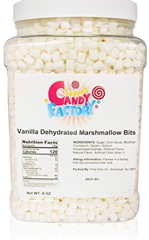 Sarah's Candy Factory Vanilla Mini Dehydrated Marshmallow Bits in Jar, 8 Oz