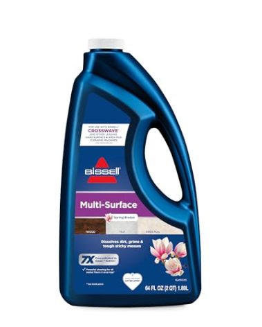 BISSELL MultiSurface Floor Cleaning Formula-Crosswave and Spinwave, 17891, 64oz, Removes Everyday Dirt and Grime, Safe on Sealed Hard Floors, Tile, Laminate, Area Rugs, Spring Breeze