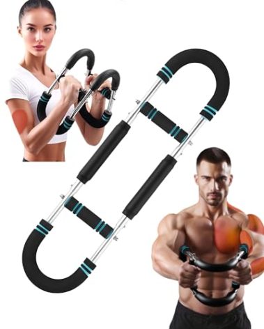 Twister Arm Trainer Chest Workout, 30–60 lbs Adjustable Chest Clip Muscle Exerciser, Portable Arm Chest Workout Flex Bar - Push-Up Alternative, Home Workout for Upper Body Power Boost
