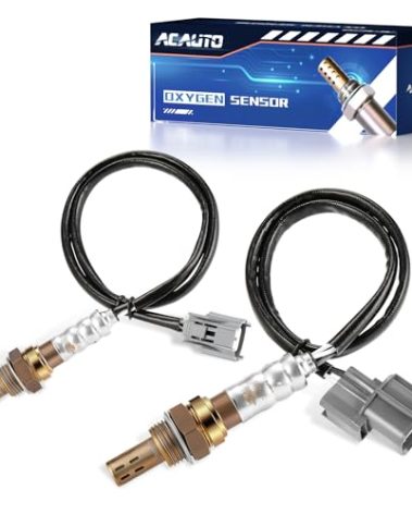 ACAUTO 2Pcs Oxygen O2 Sensor Upstream Downstream Compatible with Honda Civic 2001-2005 1.7L Front & Rear O2 Sensor Replaces 234-4092 234-4123 D17A7