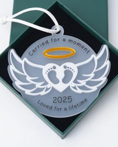 Miscarriage Ornament, Acrylic Baby Memorial Ornaments, 2025 Carried for a Moment Sympathy Gift Baby Loss, Miscarriage Gifts for Mothers & Fathers, Infant Loss Remembrance Christmas Ornaments