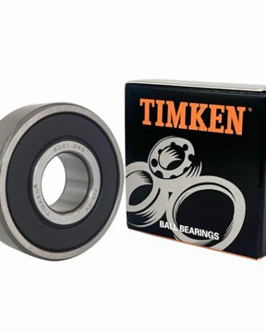 2PACK TIMKEN 6201-2RS Double Rubber Seal Bearings 12x32x10mm, Pre-Lubricated and Stable Performance and Cost Effective, Deep Groove Ball Bearings.