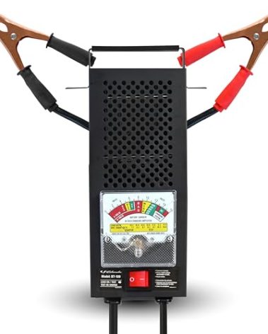 Schumacher Electric 100A Car Battery Load Tester and Voltmeter, for Batteries Up to 1000 Cranking Amps, Charging System Diagnosis, for 6V/12V Power Sport, Automotive, and Marine Batteries, BT-100