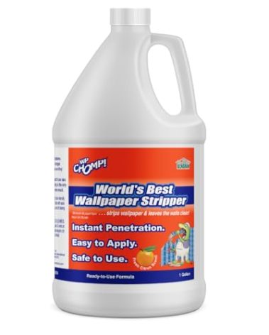 WP CHOMP! World’s Best Wallpaper Stripper: and Sticky Paste Remover, Citrus Scent 128 fluid ounces