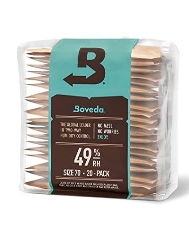 Boveda 49% Two-Way Humidity Control Replacement Packs for Boveda Starter Kits for Music – 20 Pack – Moisture Absorbers for Instrument Cases – Humidifier Packs – Hydration Packets in Resealable Bag