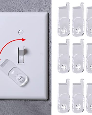 YLOVAN Toggle Switch Plate Cover Guard 10 Pack Clear - Security, Circuit and Child Protection for Indoor/Outdoor Wall Plate Covers