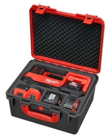 Case for Milwaukee Air Compressor M18: Waterproof Hard Cases for Milwaukee Cordless Tire Inflator 2848-20 with 3.0-12.0 Battery, Air Pump Storage Box for Milwauke Tool | Battery | Charger (Case Only)