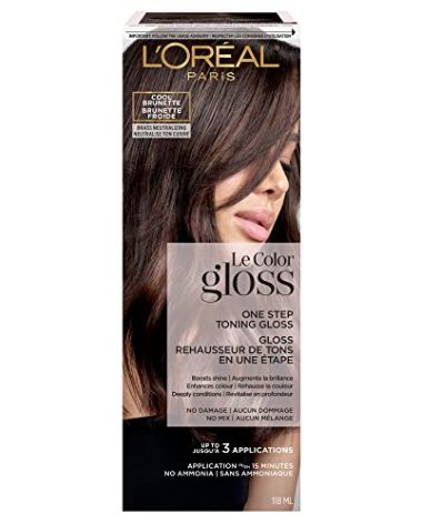 L'Oreal Paris Le Color One Step Toning Hair Gloss, Cool Brunette, 4 Ounce