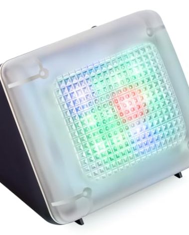 FakeTV - FTV-10 Charcoal Design Burglar Deterrent – Simulated TV Light with Frosted Lens – Energy-Efficient LED Dummy Home Security Technology – Prime Quality House & Valuables Protection Equipment