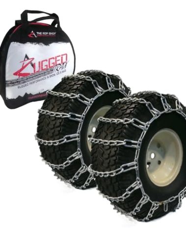 The ROP Shop Pair of 2 Link Tire Chains 23x8.5x12 for Snow Blowers, Lawn & Garden Tractors, Mowers & Riders, UTV, ATV, 4-Wheelers, Utility Vehicles