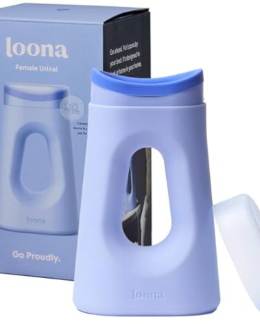 Loona Premium Female Urinal - Quiet, No Splash Design for Women - Ideal for Bedside, Travel, and Outdoor Use - Loona Blue - HSA/FSA Eligible