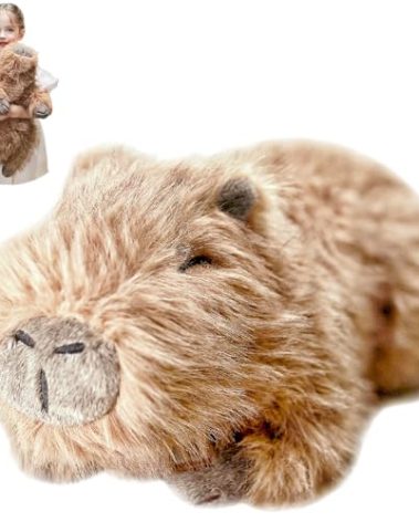 uoozii 20" | 4 Pounds Capybara Weighted Stuffed Animals with Removable Unscented Microwavable Pouch, Cute Coolable Warmable Weighted Plush Gift for Kids & Adults