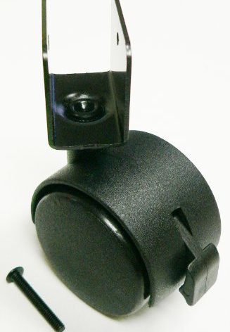 Oajen 2" Caster with Brake, 3/4" u Bracket, Pack of 4, use 3/4" Wood