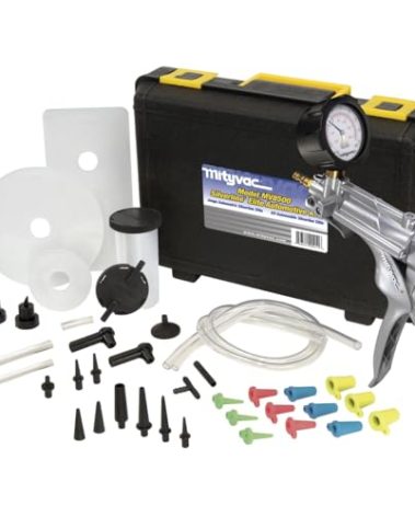Mityvac MV8500 Silverline Elite Automotive Brake/Clutch Bleeding, Diesel Fuel Priming and Vacuum/Pressure Testing Kit, Ergonomic Design, Zinc-aluminum Die Cast, MV8510 Pump, 4.5oz Fluid Reservoir