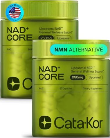 Cata-Kor NMN Supplement Alternative – Liposomal NAD+ Supplement – Third-Party Tested – NAD CORE – 60-Day Supply – 120 Capsules