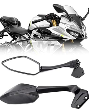 Mokuo Motorcycle Rearview Mirrors Fit for CFMOTO 300SS,CF250SR 300SR Right&Left OEM Parts Number 7010-03-000007-H08-L/7010-03-000007-H08-R