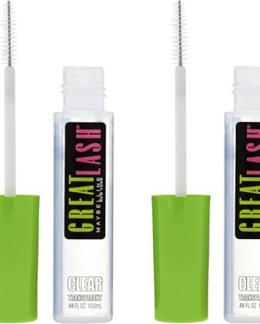 Maybelline Great Lash Clear Mascara, Conditioning Formula for Lashes and Eyebrows for a Natural Eye Makeup Look, 2 Count