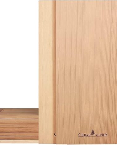 8Pk XXXL Large Canadian Cedar Planks for Grilling Salmon Fillets, 15.7''x 5.5", Old Growth Solid Cedar,Add Better Flavor, Better Aroma to Salmon,Seafood,Meat,Vegges, Restaurant Quantity