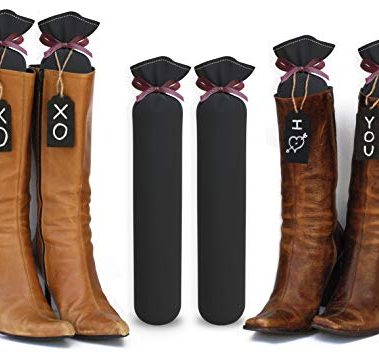 My Boot Trees - Boot Shaper Stands for Closet Organization - Keeps Them Shaped Properly - Many Patterns to Choose from - 1 Pair (Black)