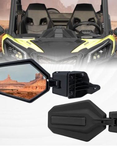 HAKA TOUGH Side Mirrors for Can Am Commander Accessories 2021-2025, Rear View Mirror for Can Am Maverick Trail Accessories 2018-2025 Away Shatter Proof RearView Mirror, Replace #715003639