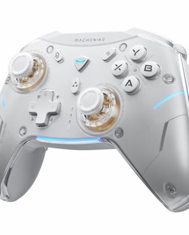 Machenike G5Pro V2 1000HZ Wireless Gaming Controller for NS/PC/iOS/Android,Bluetooth 2.4G Wired PC Controller With Optical Micro Switches, Hot-Swappable Joystick,Optical Triggers,RGB Backlight [video game]