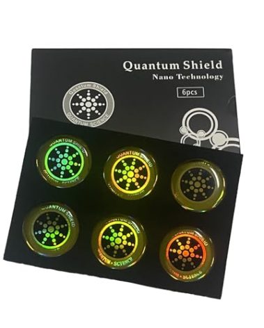 6 Pieces of Cell Phone Protection Neutralizers Stickers, Blockers Equipment Stickers for All Phones Tablets Laptops Computer WiFi All Devices Gold