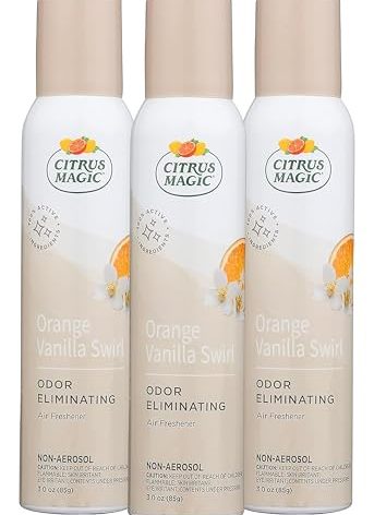 Citrus Magic Odor Eliminating Air Freshener Spray Orange-Vanilla Swirl, 3-Ounce, Pack of 3, 3.0 oz, 3 Count