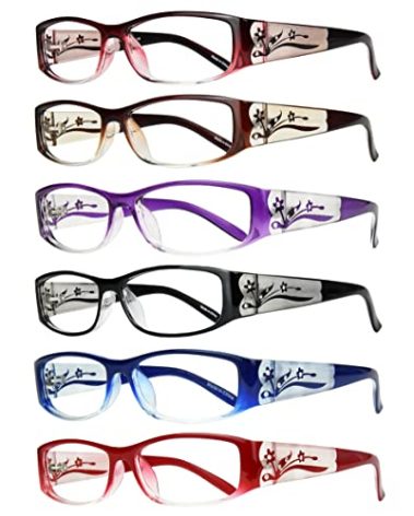 EYEBOGO Kaylee Stylish Reading Glasses for Women, Readers for Women, Womens Reading Glasses (6-Pack, 3.75)