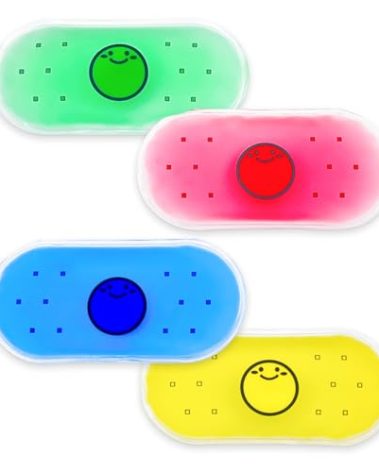 Kids Ice Pack, Hot or Cold Pack Gel Cooling Pad, Reusable for Injuries Medical Health,Swelling and Pain Relief, Tired Eyes, Child Injury, Headache, Sinus Relief (Smiling Ice Bag)