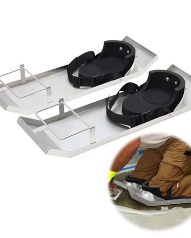 Daneried Concrete Knee Boards,Stainless Steel Concrete Knee Boards Slider 28”x 8”Concrete Knee Pads Moving Sliders For Concrete Finishing