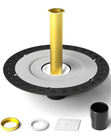 Paikalo Freestanding Tub Drain Rough-in Kit, Freestanding Bathtub Drains Installation Free Standing Tub Drain Kits with 12 Inch Flange Base, ABS & Brass Pipe, CUPC Certification