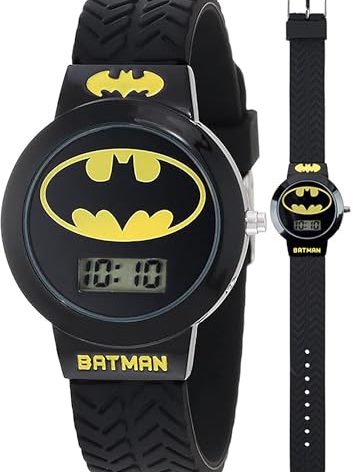 Batman Kids' BAT5041 Batman Watch with Black Rubber Band