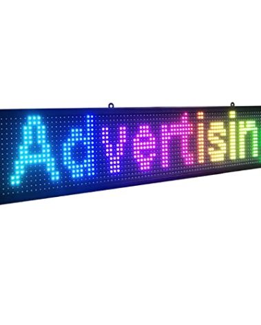 P10 Led Sign with WiFi, RGB Full Color Sign with High Resolution and New SMD Technology. Perfect Solution for Advertising (40" x 8")