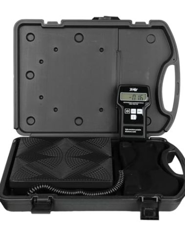 PB Motor TECH 220LBS Electronic Refrigerant Charging Scale with Portable Case, Digital Freon Scale, HVAC Refrigerant Scale for All Refrigerant Recovery Tanks