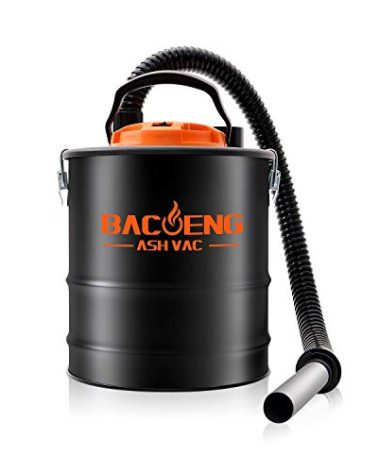 BACOENG Ash Vacuum, 4 Gallon Ash Vacuum for Pellet Stoves, Fireplaces Ash Vacuum Cleaner, for Wood Stove, Pellet Grill