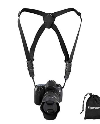 Vigorport Camera Harness Strap,Cross Shoulder Quick Release Straps for Binoculars, Rangefinders,Harness Strap Compatible with Canon, Nikon, Sony and DSLR SLR Cameras-Black