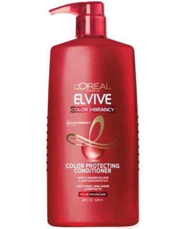 L'Oreal Paris Elvive Color Vibrancy Protecting Conditioner, for Color Treated Hair, Conditioner with Linseed Elixir and Anti-Oxidants, for Anti-Fade, High Shine, and Color Protection, 28 Fl Oz