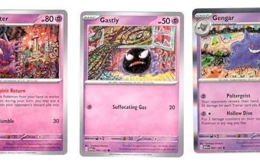 Gengar 094/165 - Haunter Gastly - Pokemon 151 - Evolution Card Set - Holo Rare