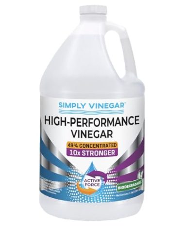 Simply Vinegar Industrial Strength 49% Vinegar – High-Performance Concentrated Cleaner for Home, Garden, Driveways & More – Biodegradable & Bleach-Free (Not for Food Use) - 1 Gallon (128 oz)