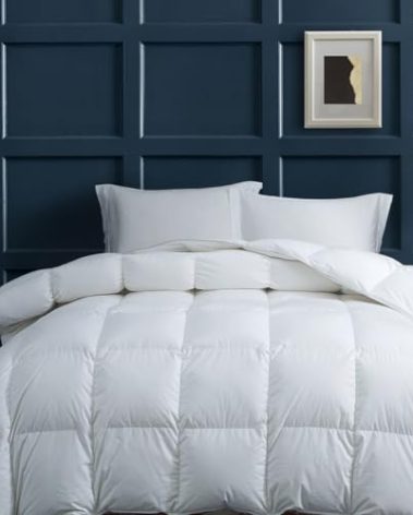 HYPREST Goose Feather Down Comforter King，Soft Lightweight Down Blanket Duvet Insert, 100% Cotton Shell - 8 Corner Tabs