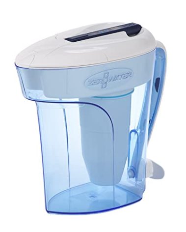 ZeroWater 12-Cup Ready-Pour 5-Stage Water Filter Pitcher 0 TDS for Improved Tap Water Taste - IAPMO Certified to Reduce Lead, Chromium, and PFOA/PFOS