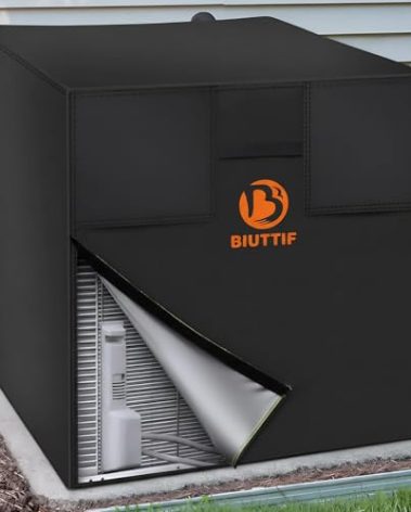 BIUTTIF Air Conditioner Cover for Outside Units - 30x30x32 inches, Central AC Winter Covers for Outside, Waterproof Anti-Hail Windproof Design