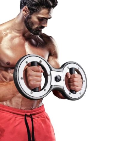 Burn Machine Arm Workout Equipment, 12lb Rotating Forearm and Shoulder Trainer, Adjustable Resistance Arm Exerciser for Boxing, MMA, Home & Gym Strength Training