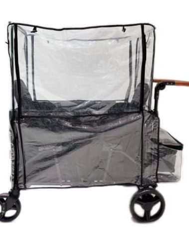 Stroller Rain Cover Compatible with Wonderfold W4 Wagon, 4 Seater Wagon Stroller Rain Cover Waterproof and Windproof(Stroller Wagon Not Included)