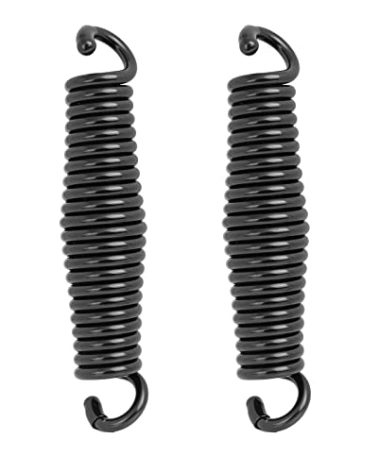 PMIIO Porch Swing Springs Hammock Chair Spring Hold up to 1600lbs Heavy-Duty Chr-ome Springs for Hanging Chairs Ceiling Mount Porch Swings Punching Bag - 2 PCS Black
