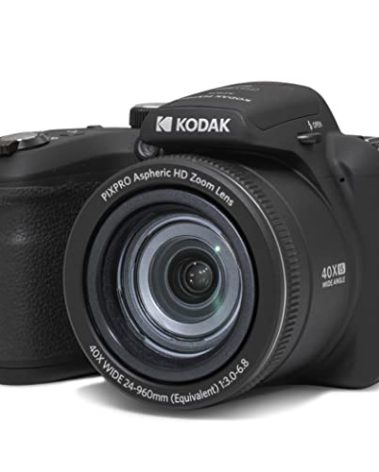 Kodak PIXPRO AZ405-BK 20MP Digital Camera 40X Optical Zoom 24mm Wide Angle Lens Optical Image Stabilization 1080P Full HD Video 3" LCD Vlogging Camera (Black)